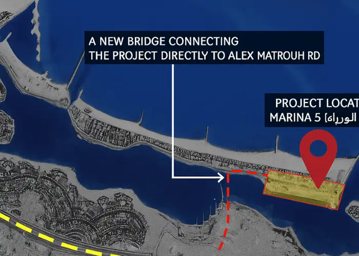 قرية ذا ايلاند مارينا 5 الساحل الشمالي The Island Marina 5 تفاصيل واسعار