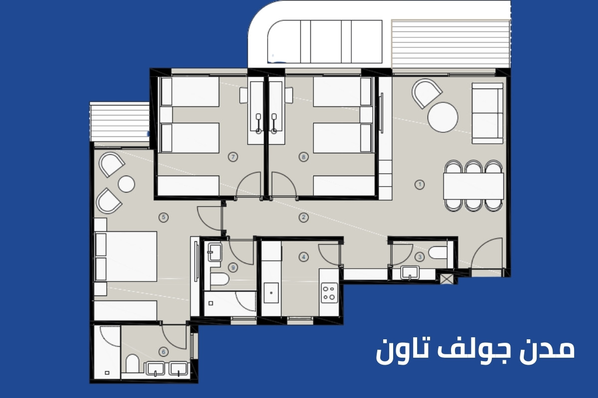 تقسيمة جولف تاون للشقق